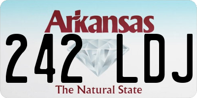 AR license plate 242LDJ