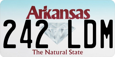 AR license plate 242LDM