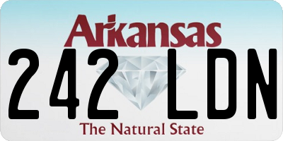 AR license plate 242LDN