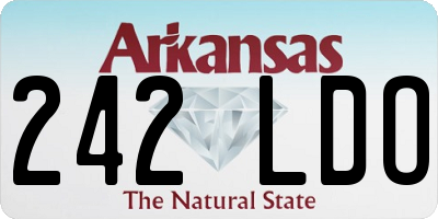AR license plate 242LDO