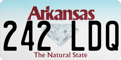 AR license plate 242LDQ