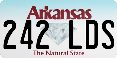 AR license plate 242LDS