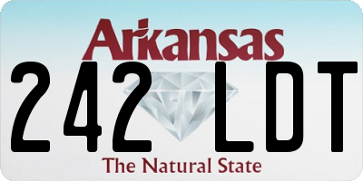 AR license plate 242LDT