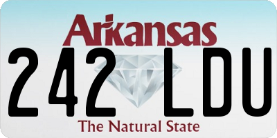 AR license plate 242LDU