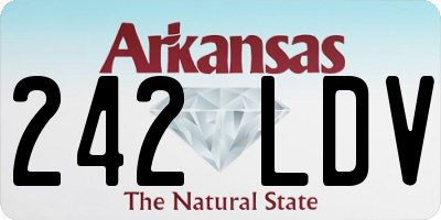 AR license plate 242LDV