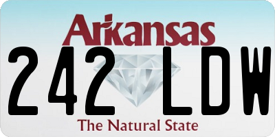 AR license plate 242LDW
