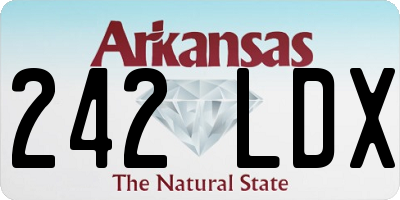 AR license plate 242LDX
