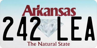 AR license plate 242LEA