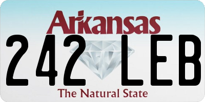 AR license plate 242LEB