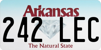 AR license plate 242LEC