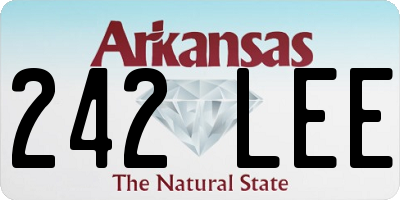 AR license plate 242LEE