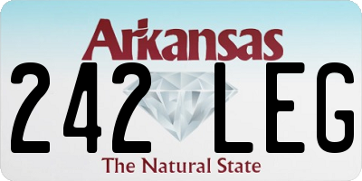 AR license plate 242LEG