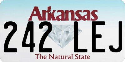 AR license plate 242LEJ