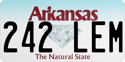 AR license plate 242LEM