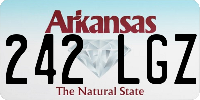 AR license plate 242LGZ
