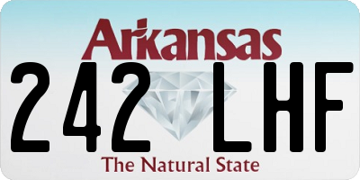 AR license plate 242LHF