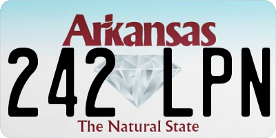 AR license plate 242LPN