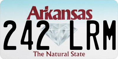 AR license plate 242LRM