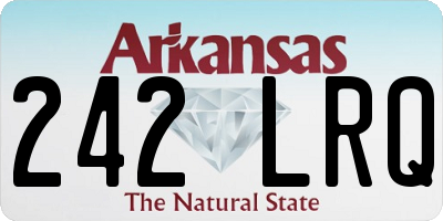 AR license plate 242LRQ