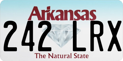 AR license plate 242LRX