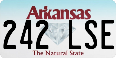 AR license plate 242LSE