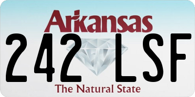 AR license plate 242LSF
