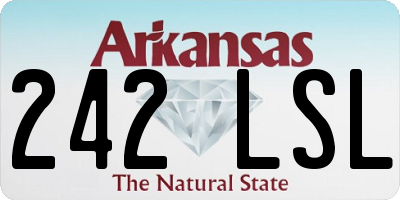 AR license plate 242LSL