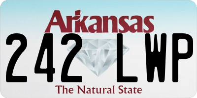 AR license plate 242LWP