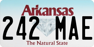 AR license plate 242MAE