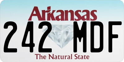 AR license plate 242MDF