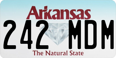 AR license plate 242MDM