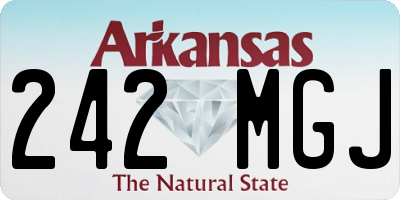 AR license plate 242MGJ