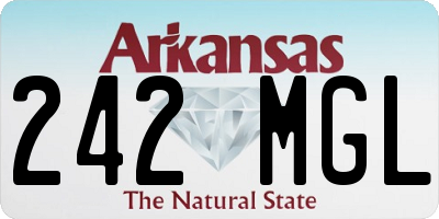 AR license plate 242MGL