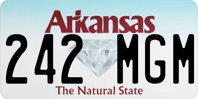 AR license plate 242MGM