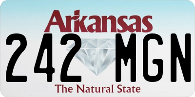 AR license plate 242MGN