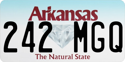 AR license plate 242MGQ