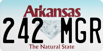 AR license plate 242MGR