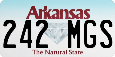 AR license plate 242MGS