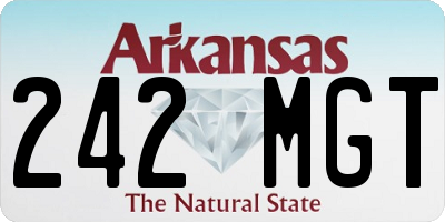 AR license plate 242MGT