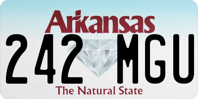 AR license plate 242MGU