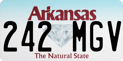 AR license plate 242MGV