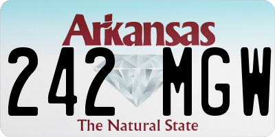 AR license plate 242MGW