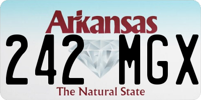 AR license plate 242MGX