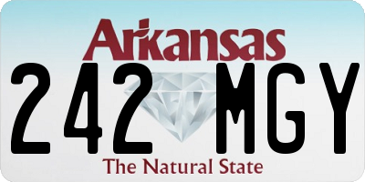 AR license plate 242MGY