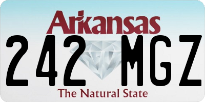 AR license plate 242MGZ