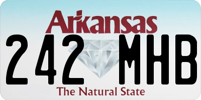 AR license plate 242MHB
