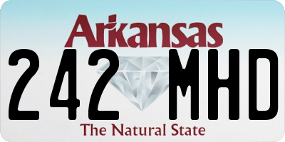 AR license plate 242MHD