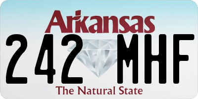 AR license plate 242MHF