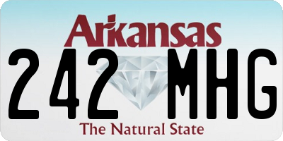 AR license plate 242MHG