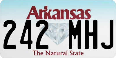 AR license plate 242MHJ